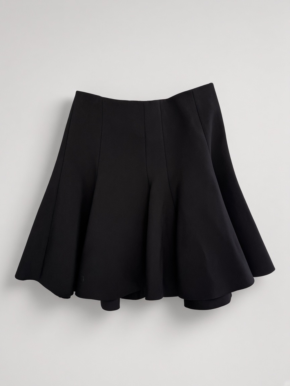 COS Black Structured Pleated A-Line Mini Skirt US 2